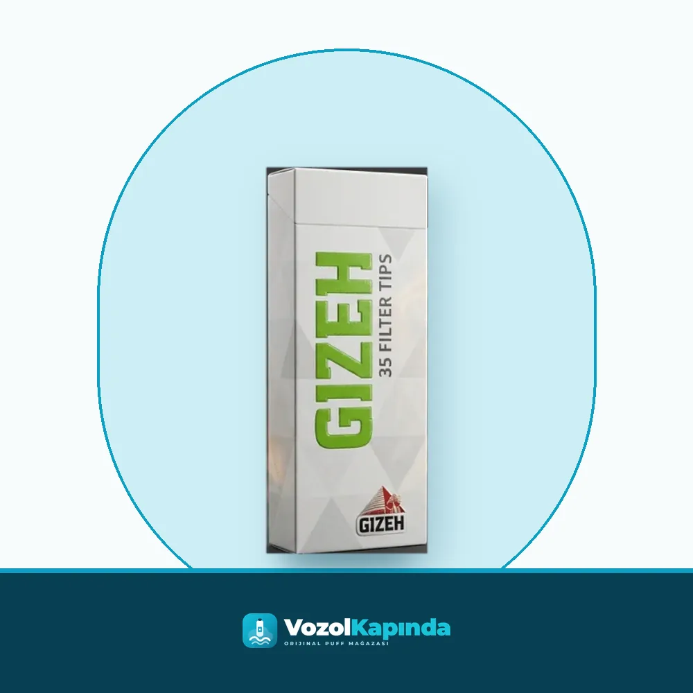 Gizeh Filter Tips Zıvana 35 adet Paket Görünümü Gizeh Filter Tips Zıvana 35 adet ürün görseli, orijinal sarma filtresi