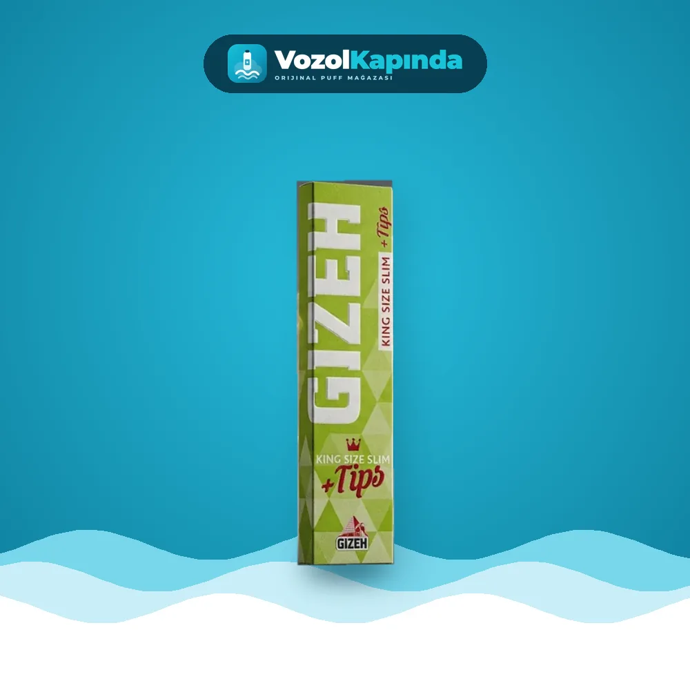 Gizeh King Size Slim Super Fine Sarma Kağıdı + Zıvanalı, Vozol Kapında orijinal sarma kağıdı