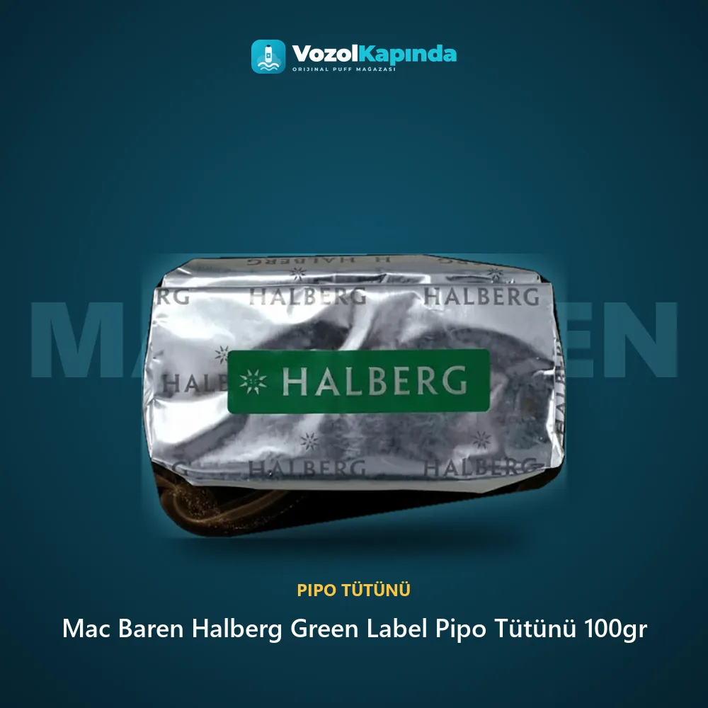 Mac Baren Halberg Green Label Pipo Tütünü 100gr sipariş avantajları: kapıda ödeme ve gizli paket