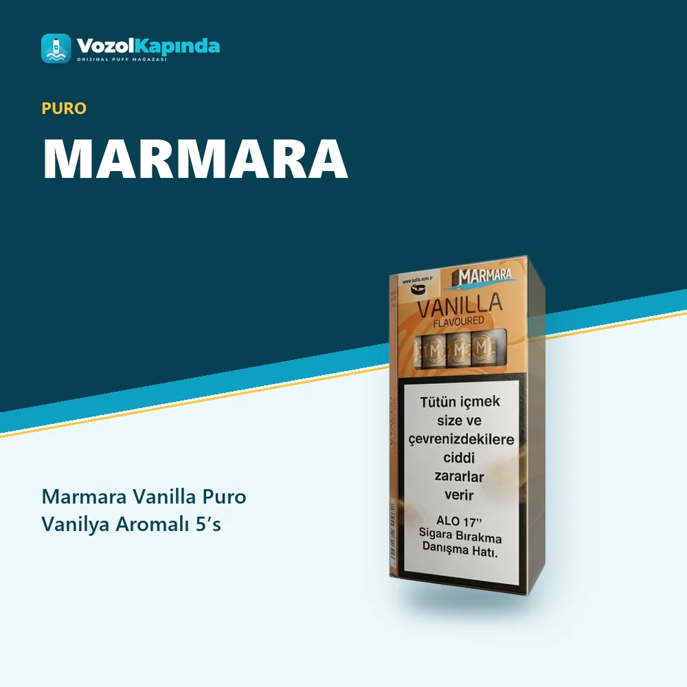 Marmara Vanilla Puro Vanilya Aromalı 5’s Özellikleri Marmara Vanilla Puro Vanilya Aromalı 5’s sipariş avantajları: kapıda ödeme ve gizli paket