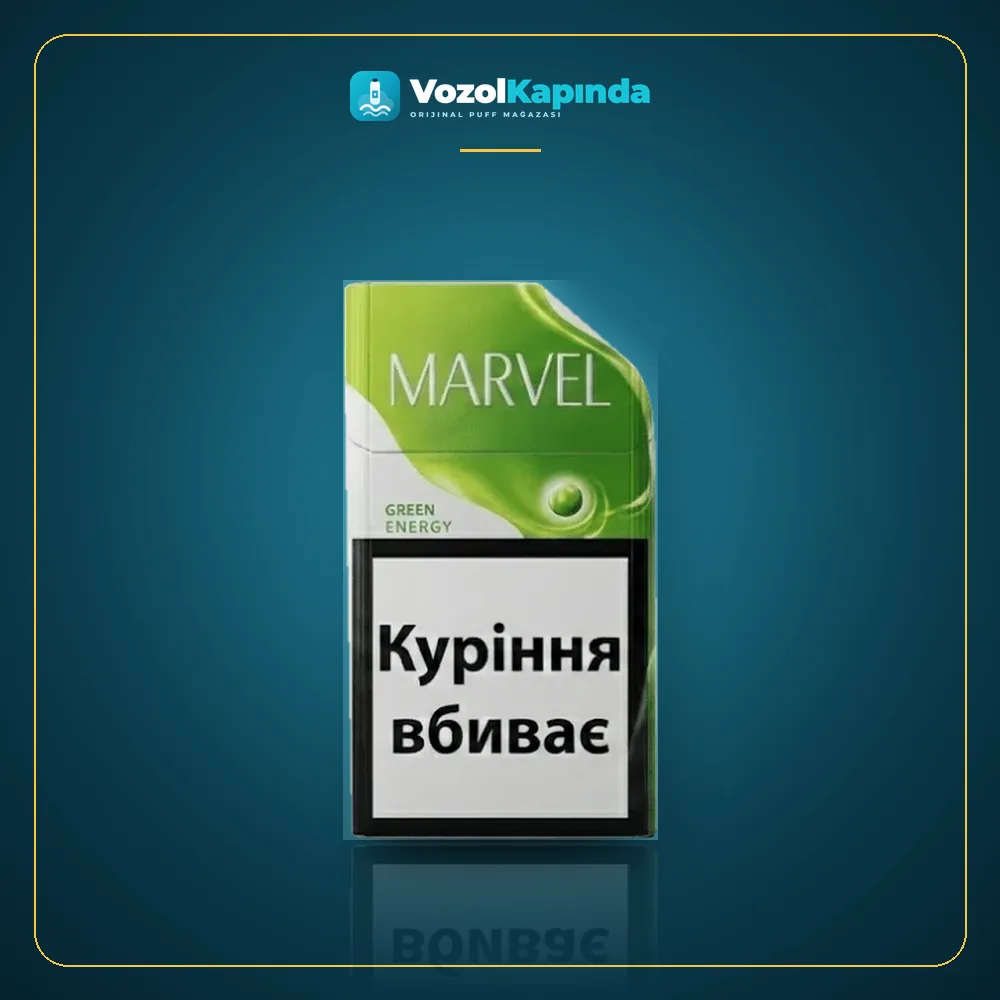 Marvel Compact Green Energy Click Sigara paket görünümü
