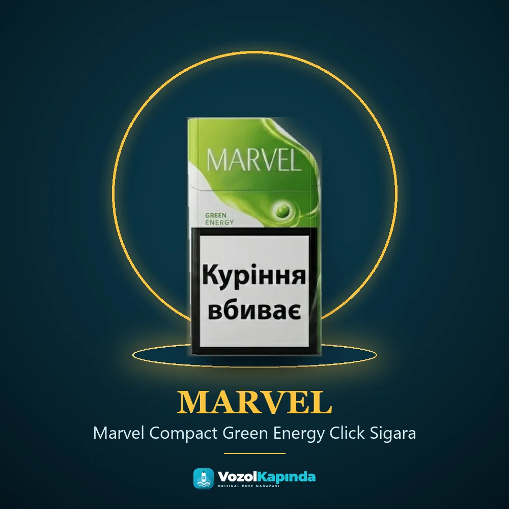 Marvel Compact Green Energy Click Sigara özellikleri: orijinal ürün, kapıda ödeme, gizli paket