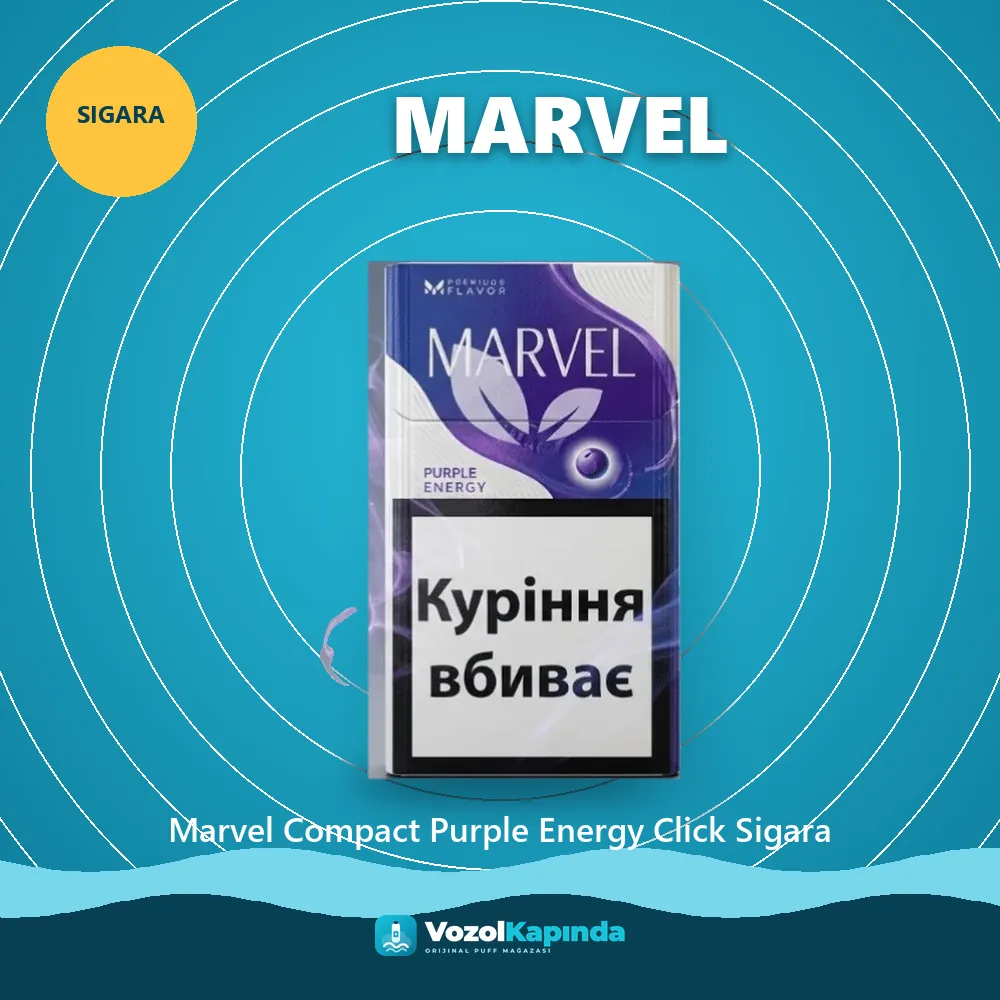 Marvel Compact Purple Energy Click Sigara Sipariş Bilgileri Marvel Compact Purple Energy Click Sigara sipariş avantajları: kapıda ödeme ve gizli paket
