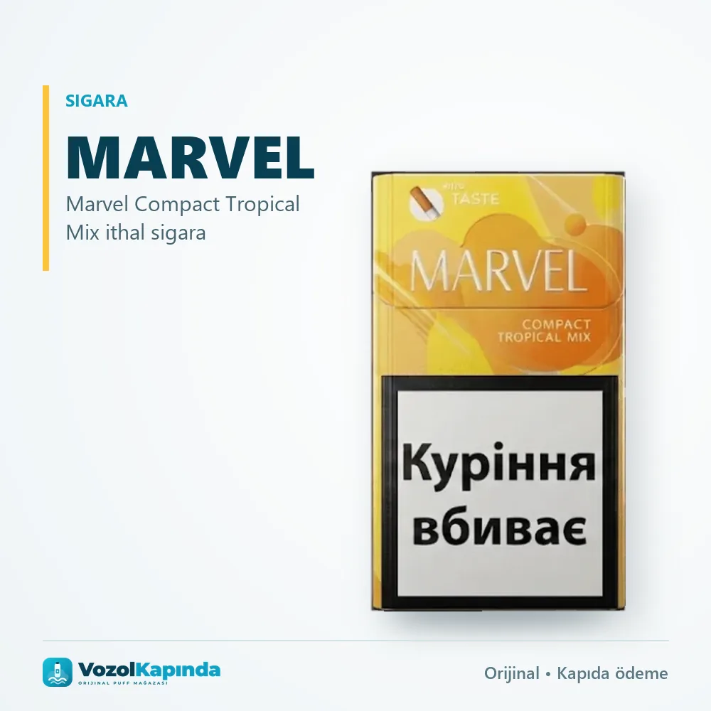 Marvel Compact Tropical Mix ithal sigara Sipariş Bilgileri Marvel Compact Tropical Mix ithal sigara sipariş avantajları: kapıda ödeme ve gizli paket