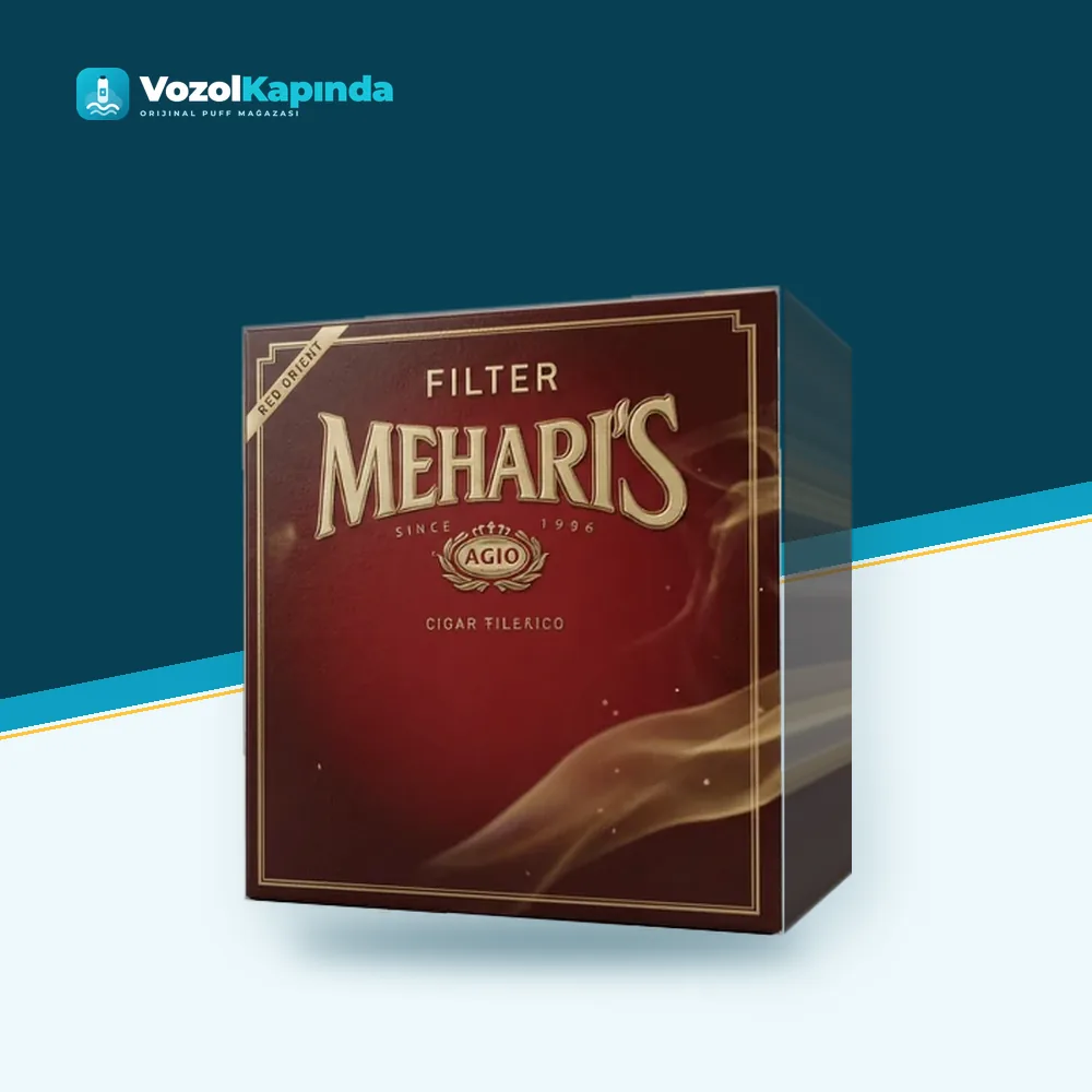 Mehari’s Red Orient Filter sigarillo 20’s Ürün Görseli Mehari’s Red Orient Filter sigarillo 20’s ön yüz görseli, orijinal ambalaj