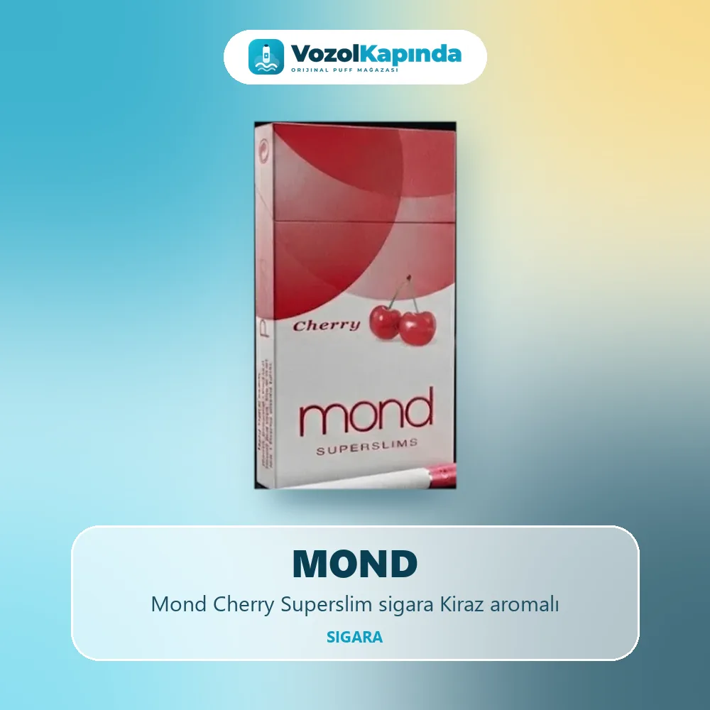 Mond Cherry Superslim sigara Kiraz aromalı Özellikleri Mond Cherry Superslim sigara Kiraz aromalı sipariş avantajları: kapıda ödeme ve gizli paket