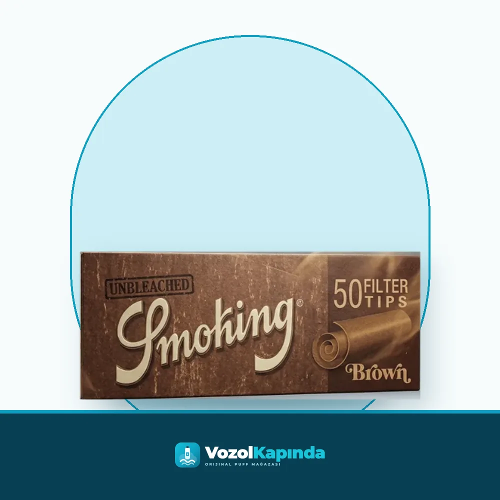 Smoking Brown Filter Tips 50 adet Zıvana Paket Görünümü Smoking Brown Filter Tips 50 adet Zıvana ön yüz görseli, orijinal ambalaj