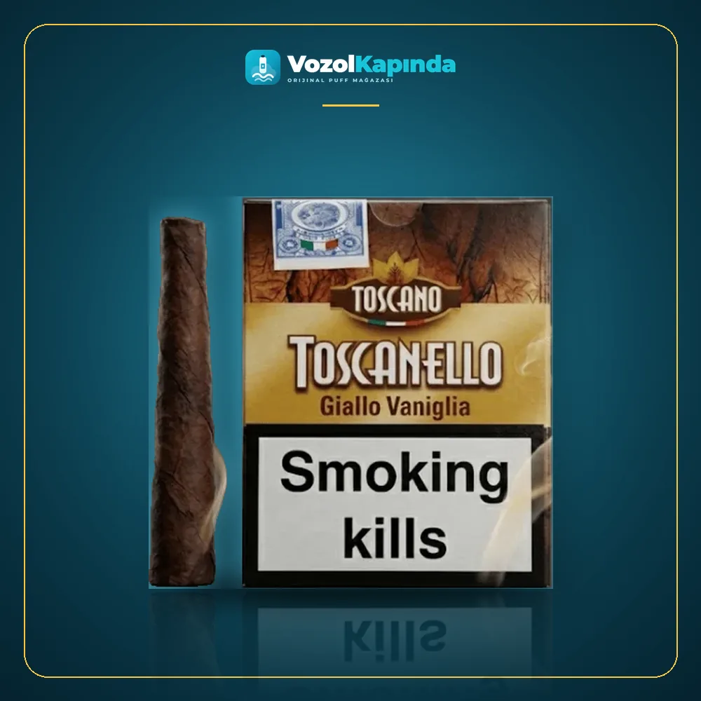Toscanello Giallo Vaniglia Puro Vanilya Aromalı Orijinal Ambalaj Toscanello Giallo Vaniglia Puro Vanilya Aromalı paket görünümü