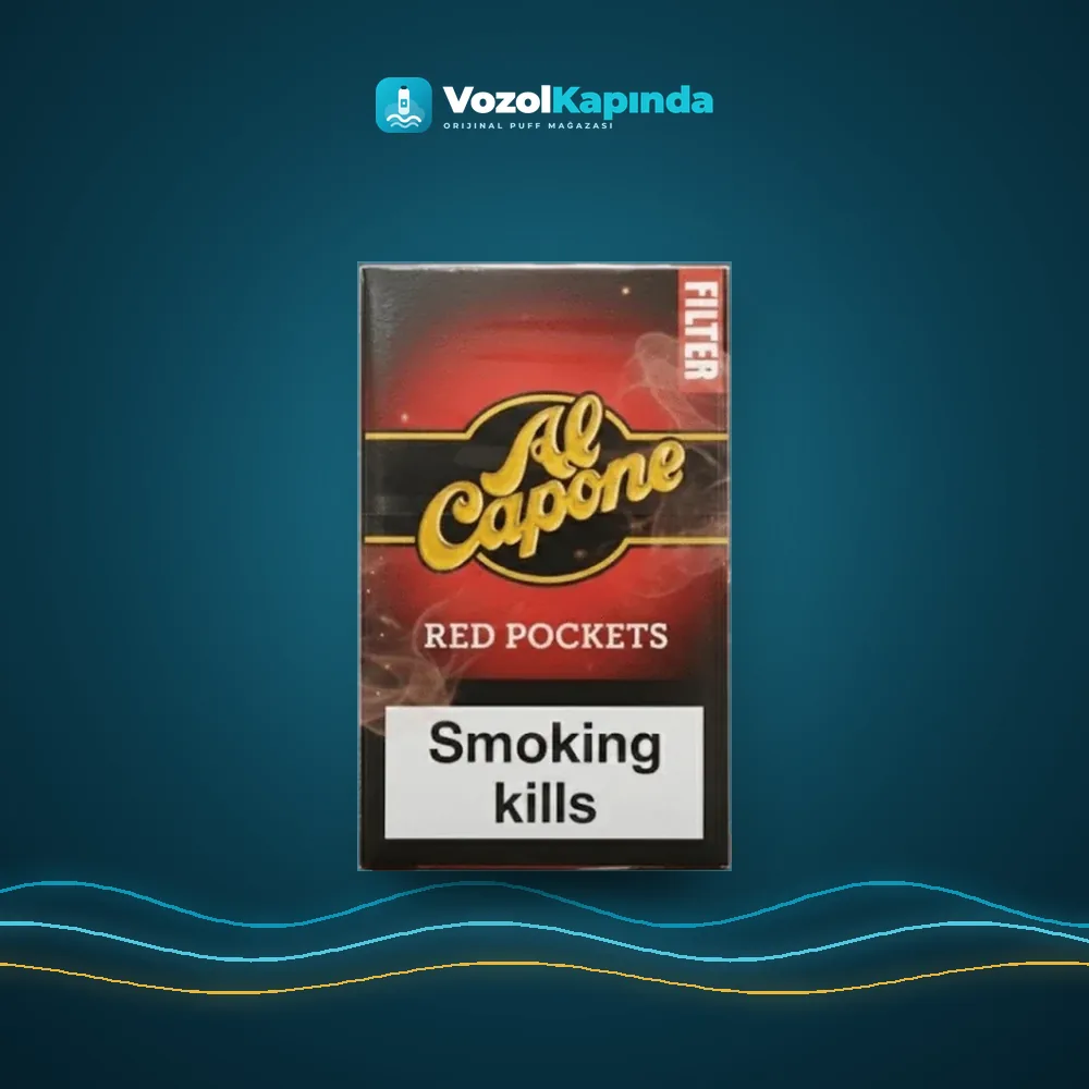 Al Capone Filter Red Pockets Sigarillo, Vozol Kapında orijinal sigarillo