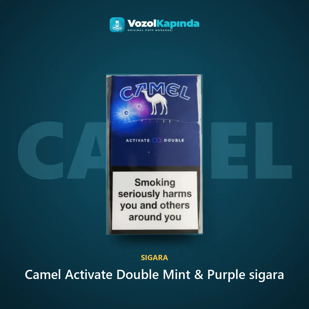 Camel Activate Double Mint & Purple sigara bilgi kartı, orijinal sigara