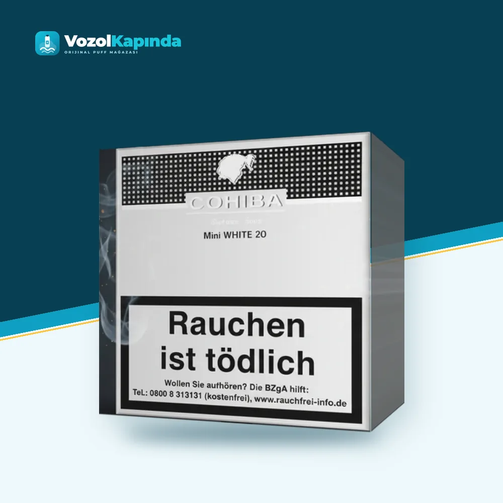 Cohiba Mini White 20 Sigarillo Ürün Görseli Cohiba Mini White 20 Sigarillo paket görünümü