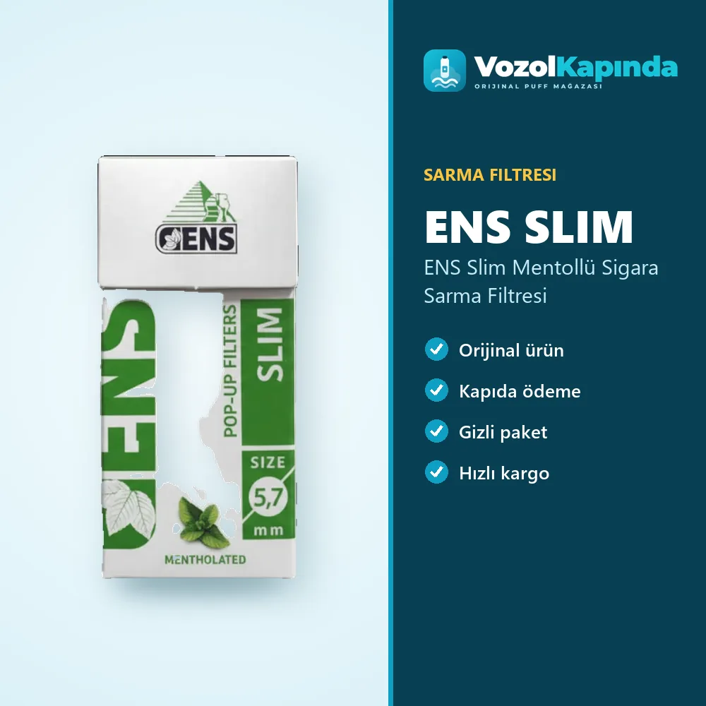 ENS Slim Mentollü Sigara Sarma Filtresi bilgi kartı, orijinal sarma filtresi
