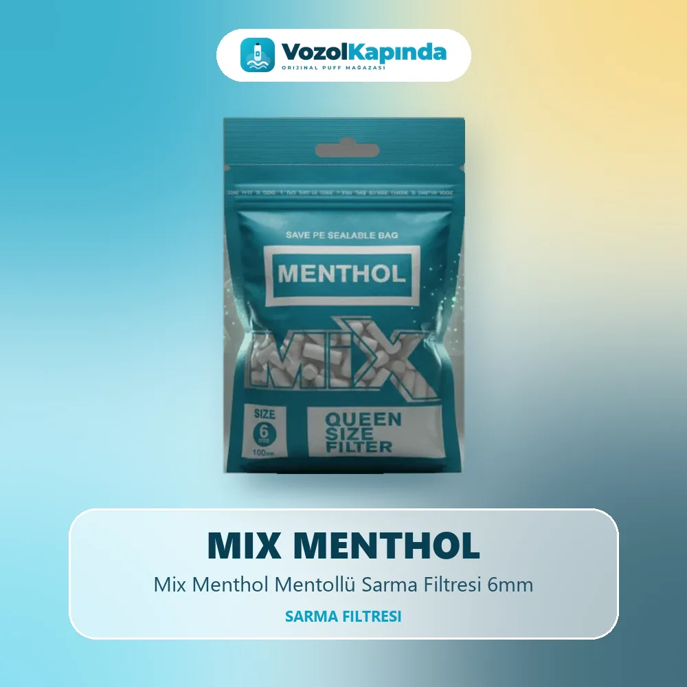 Mix Menthol Mentollü Sarma Filtresi 6mm Bilgi Kartı Mix Menthol Mentollü Sarma Filtresi 6mm bilgi kartı, orijinal sarma filtresi
