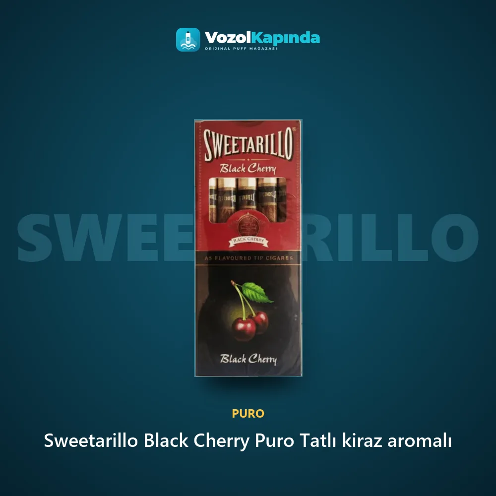 Sweetarillo Black Cherry Puro Tatlı kiraz aromalı özellikleri: orijinal ürün, kapıda ödeme, gizli paket