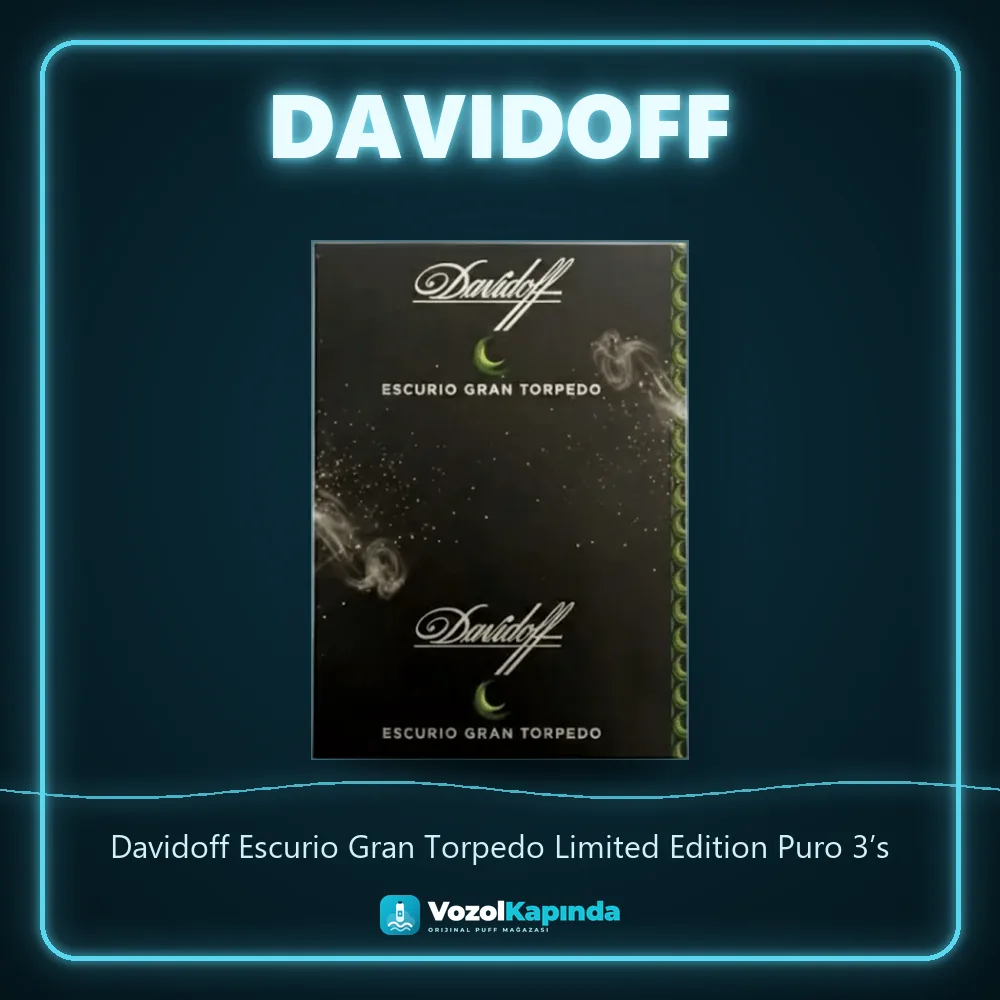 Davidoff Escurio Gran Torpedo Limited Edition Puro 3’s Sipariş Bilgileri Davidoff Escurio Gran Torpedo Limited Edition Puro 3’s bilgi kartı, orijinal puro