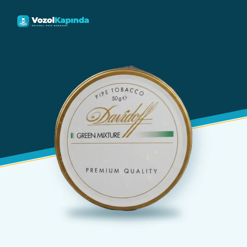 Davidoff Green Mixture Pipo Tütünü ön yüz görseli, orijinal ambalaj