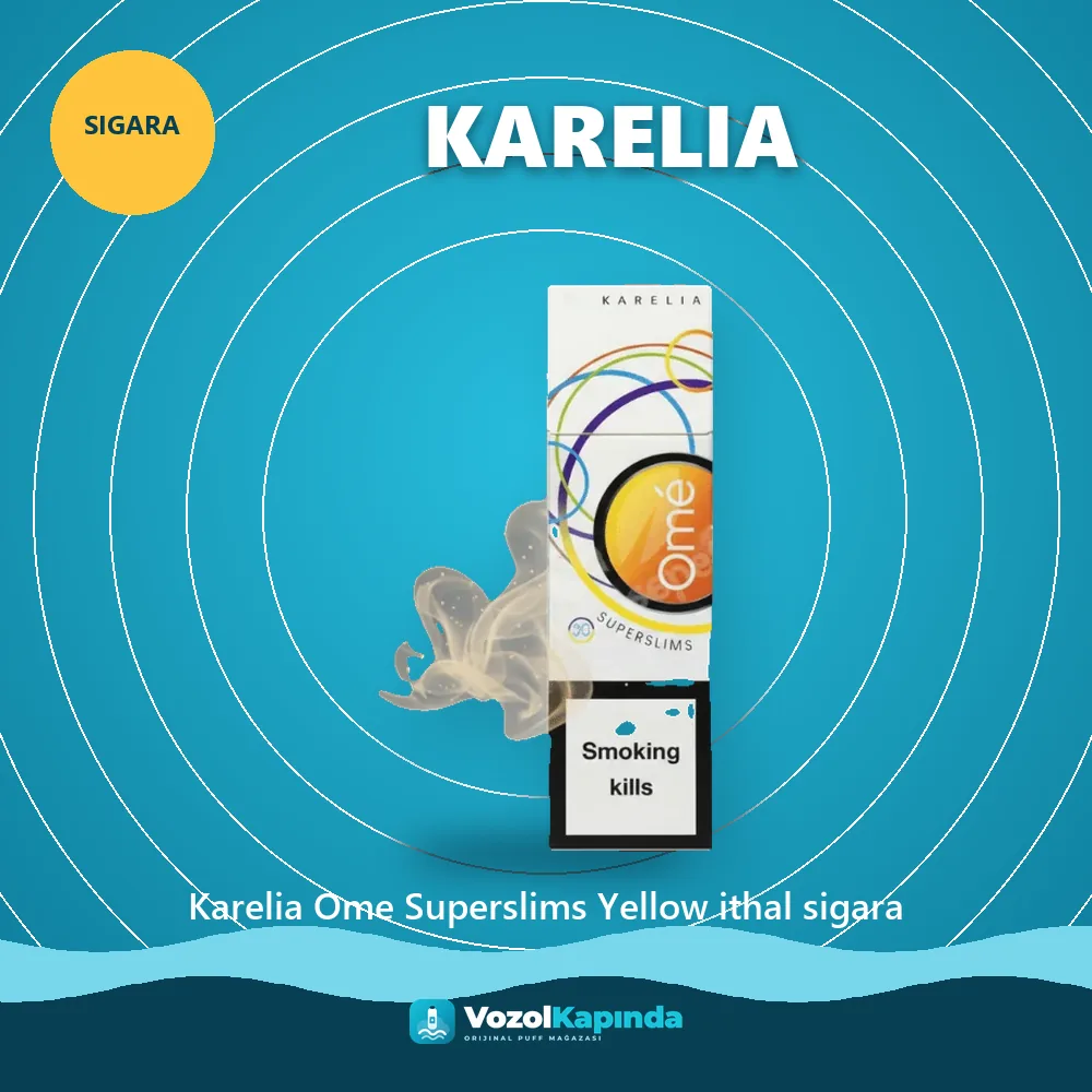 Karelia Ome Superslims Yellow ithal sigara Özellikleri Karelia Ome Superslims Yellow ithal sigara sipariş avantajları: kapıda ödeme ve gizli paket