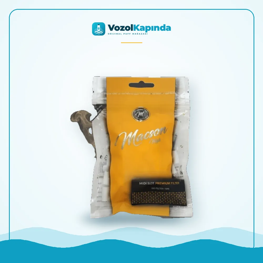 Macson Midi sigara sarma filtresi 6.9mm, Vozol Kapında orijinal sarma filtresi