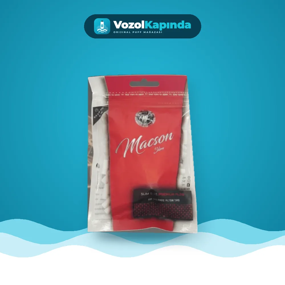 Macson Premium Slim sigara sarma filtresi 6mm Fiyatı Macson Premium Slim sigara sarma filtresi 6mm satın al, Vozol Kapında