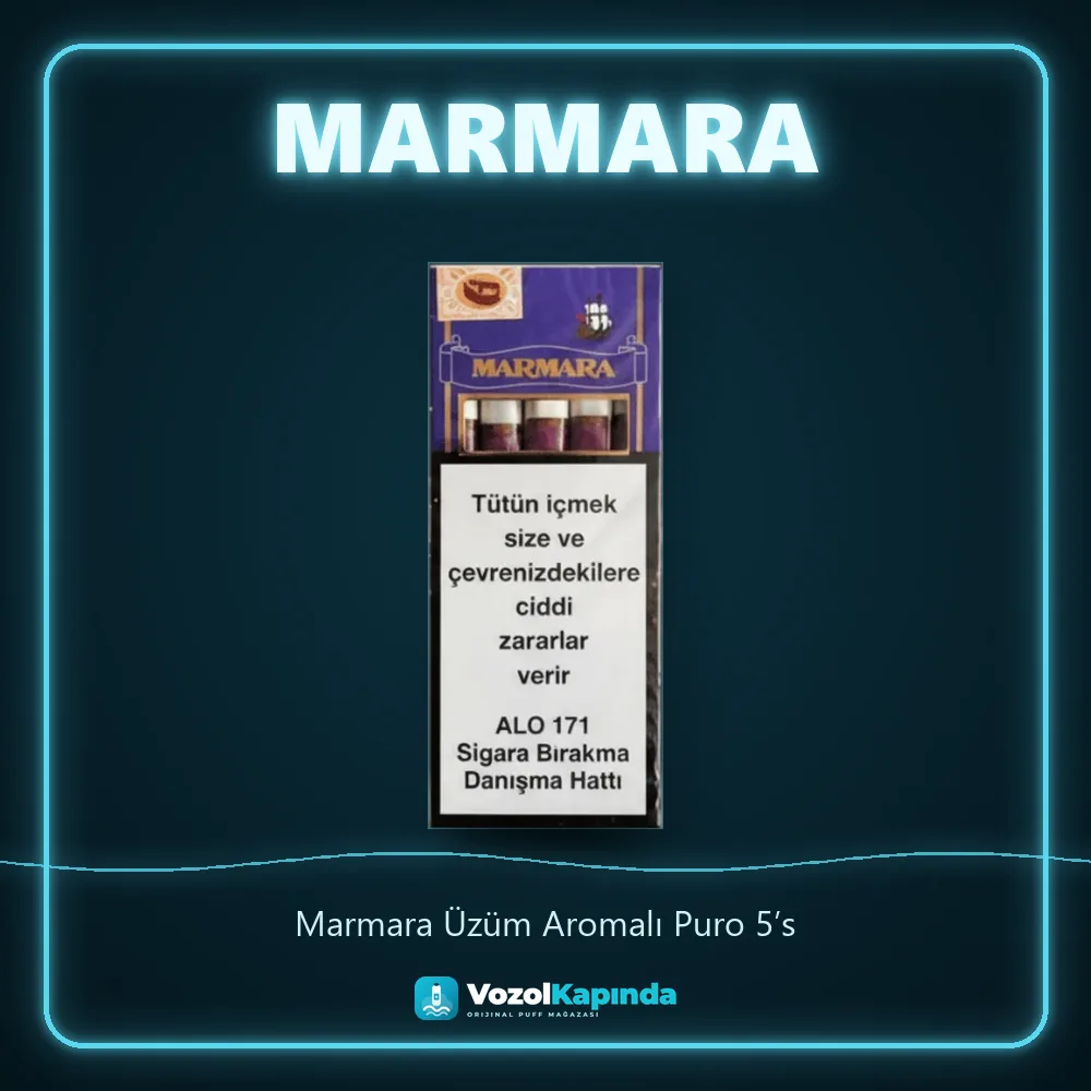Marmara Üzüm Aromalı Puro 5’s Özellikleri Marmara Üzüm Aromalı Puro 5’s sipariş avantajları: kapıda ödeme ve gizli paket
