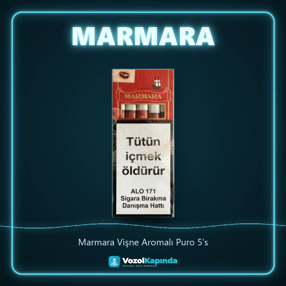 Marmara Vişne Aromalı Puro 5’s sipariş avantajları: kapıda ödeme ve gizli paket