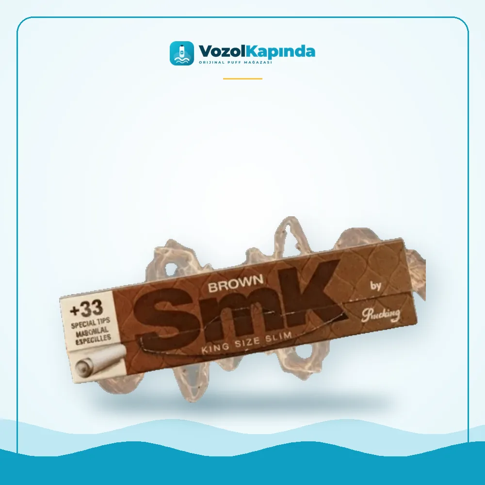 SMK Brown King Size Slim sigara kağıdı + Zıvanalı (Tips) fiyatı ve siparişi, Vozol Kapında