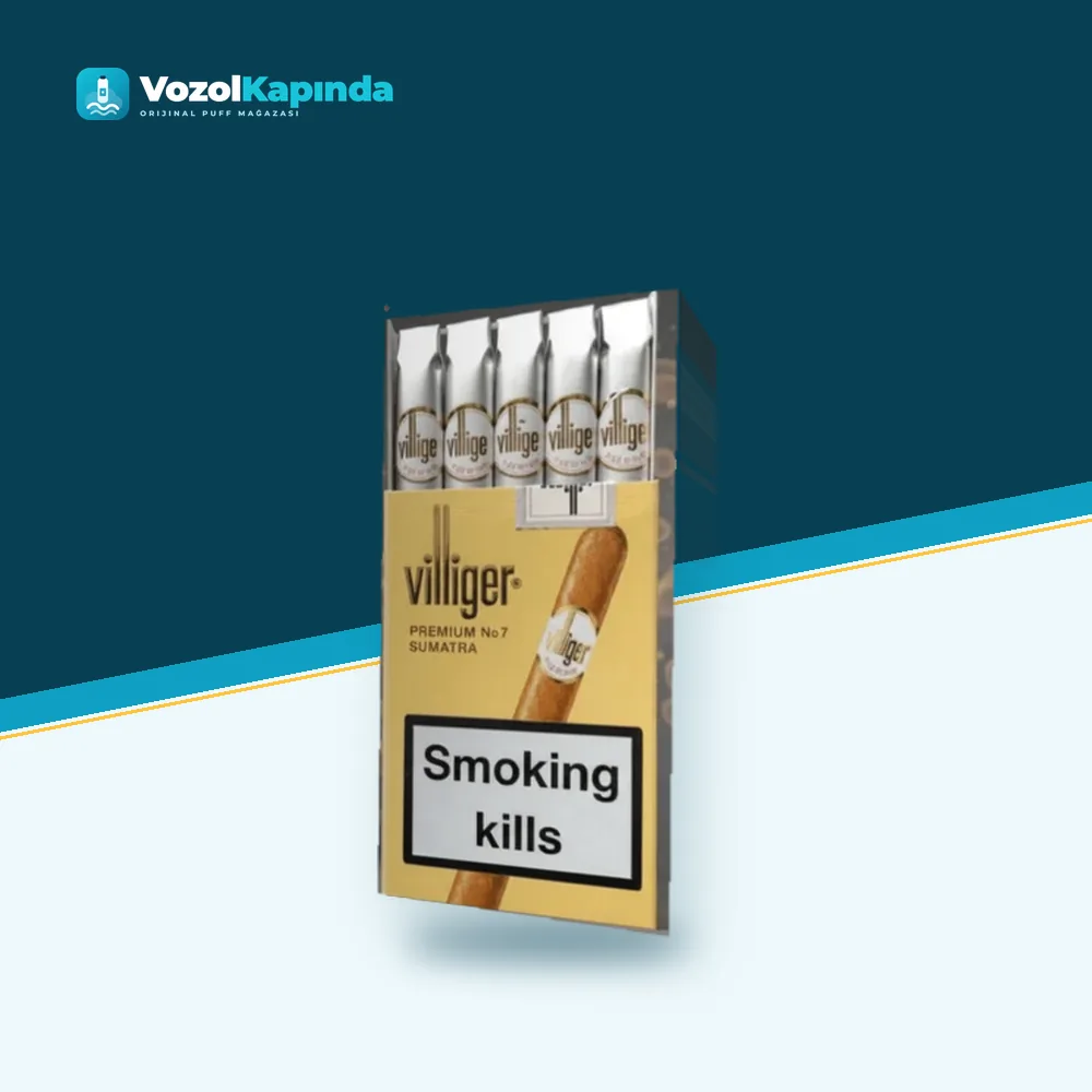 Villiger Premium Sumatra No.7 Puro 5’s Gift Pack Ürün Görseli Villiger Premium Sumatra No.7 Puro 5’s Gift Pack ön yüz görseli, orijinal ambalaj