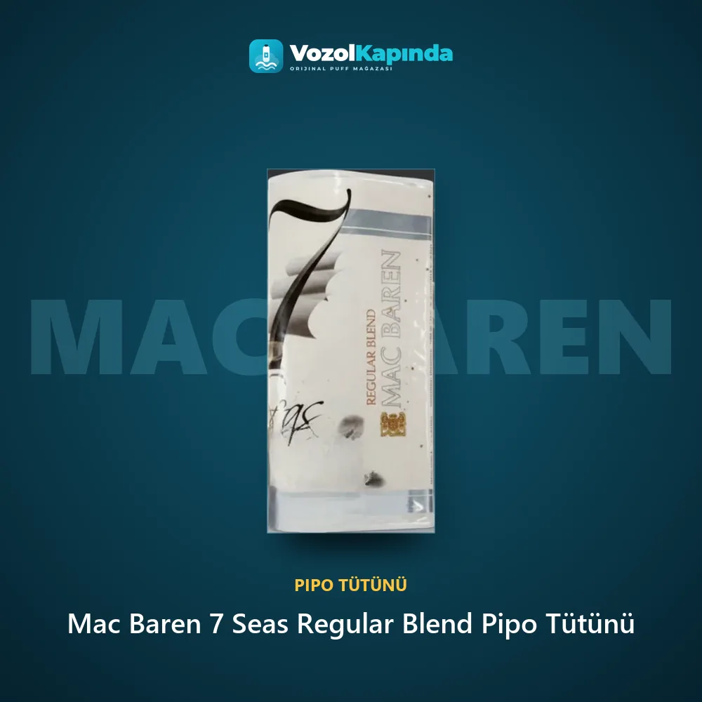 Mac Baren 7 Seas Regular Blend Pipo Tütünü bilgi kartı, orijinal pipo tütünü
