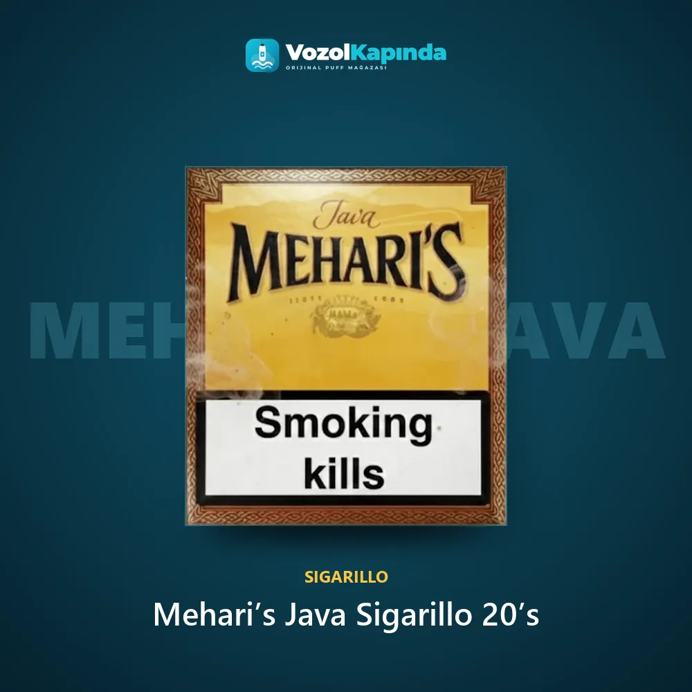 Mehari’s Java Sigarillo 20’s Bilgi Kartı Mehari’s Java Sigarillo 20’s özellikleri: orijinal ürün, kapıda ödeme, gizli paket