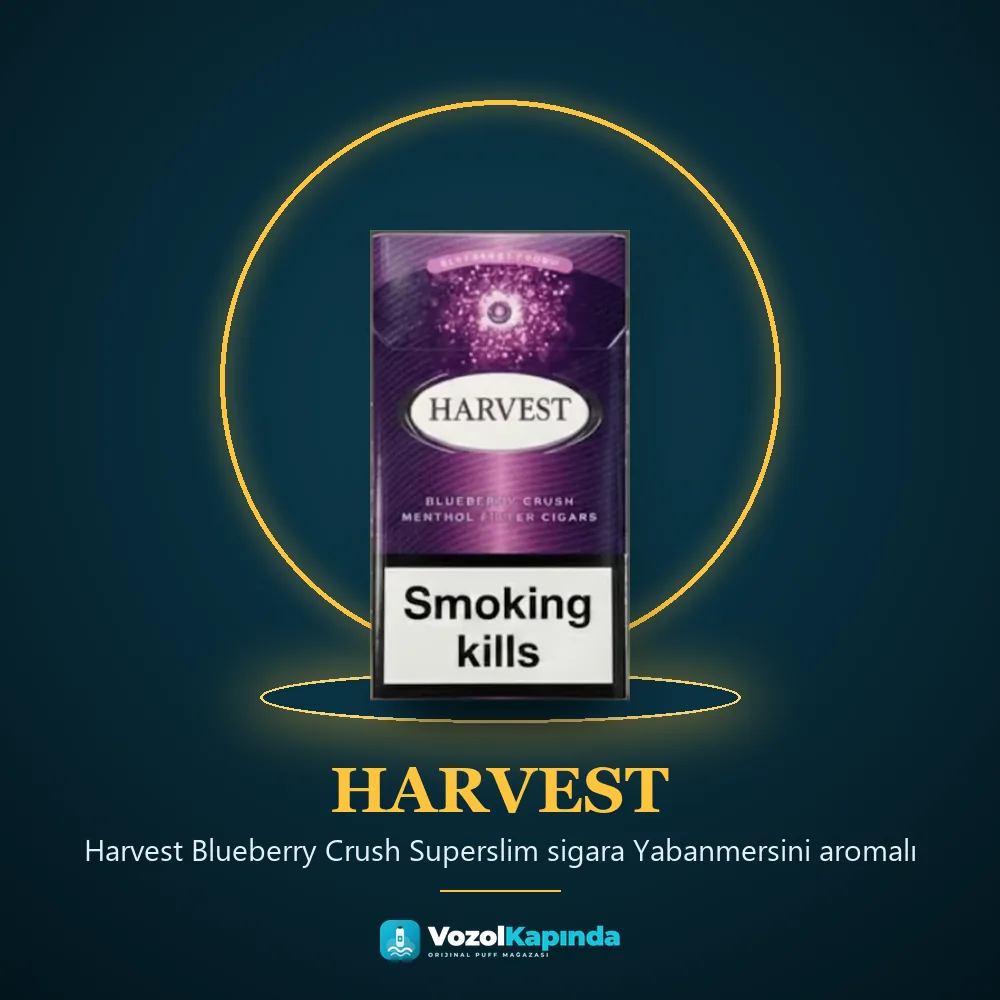 Harvest Blueberry Crush Superslim sigara Yabanmersini aromalı Sipariş Bilgileri Harvest Blueberry Crush Superslim sigara Yabanmersini aromalı bilgi kartı, orijinal sigara