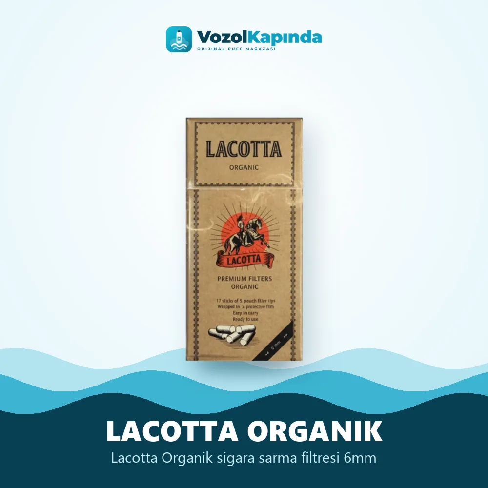 Lacotta Organik sigara sarma filtresi 6mm sipariş avantajları: kapıda ödeme ve gizli paket