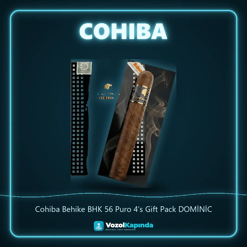 Cohiba Behike BHK 56 Puro 4’s Gift Pack DOMİNİC Bilgi Kartı Cohiba Behike BHK 56 Puro 4’s Gift Pack DOMİNİC özellikleri: orijinal ürün, kapıda ödeme, gizli paket