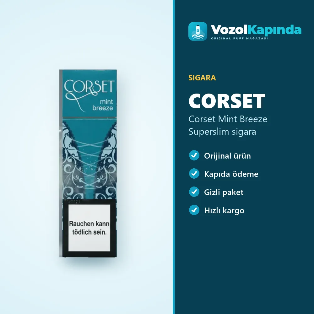 Corset Mint Breeze Superslim sigara Sipariş Bilgileri Corset Mint Breeze Superslim sigara sipariş avantajları: kapıda ödeme ve gizli paket