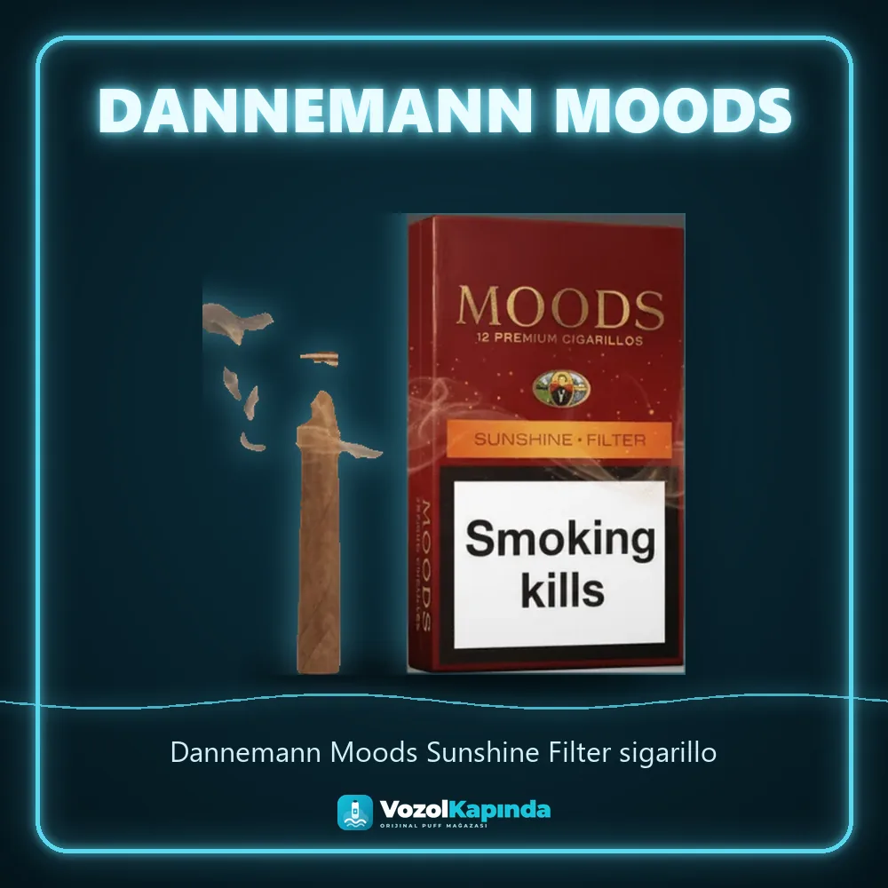 Dannemann Moods Sunshine Filter sigarillo Bilgi Kartı Dannemann Moods Sunshine Filter sigarillo bilgi kartı, orijinal sigarillo