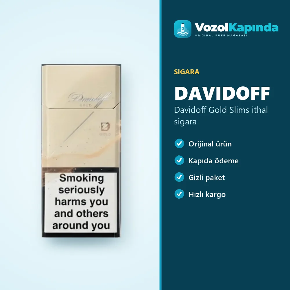 Davidoff Gold Slims ithal sigara sipariş avantajları: kapıda ödeme ve gizli paket