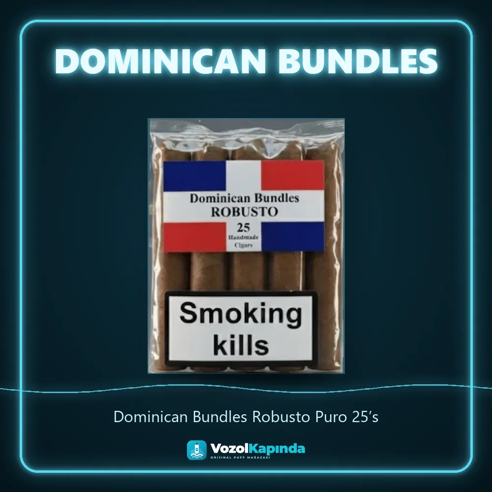 Dominican Bundles Robusto Puro 25’s Özellikleri Dominican Bundles Robusto Puro 25’s sipariş avantajları: kapıda ödeme ve gizli paket