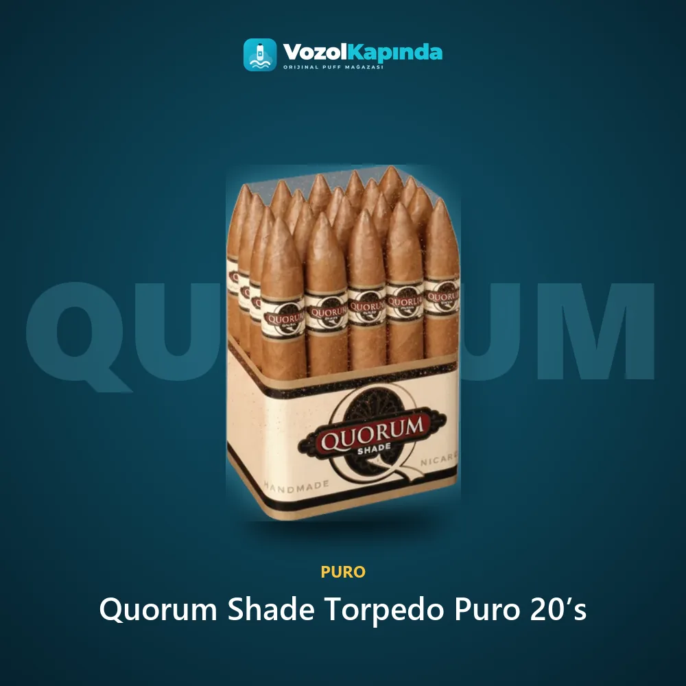 Quorum Shade Torpedo Puro 20’s bilgi kartı, orijinal puro