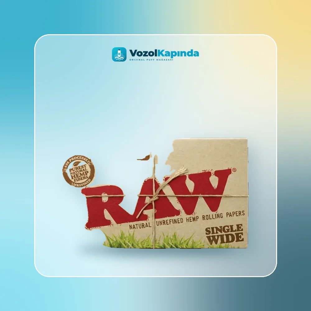 RAW Organic Hemp Single Wide Double Sigara Kağıdı Ürün Görseli RAW Organic Hemp Single Wide Double Sigara Kağıdı paket görünümü