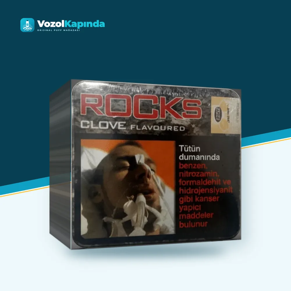 Rocks Clove Sigarillo 10’s Karanfil Aromalı Ürün Görseli Rocks Clove Sigarillo 10’s Karanfil Aromalı paket görünümü