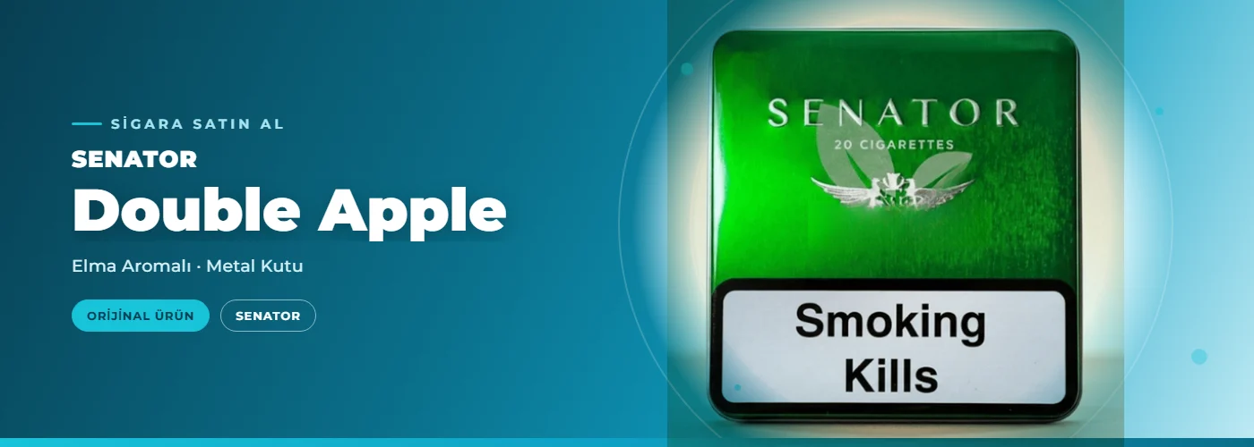 Senator Double Apple – Elma Aromalı  – Metal Kutu