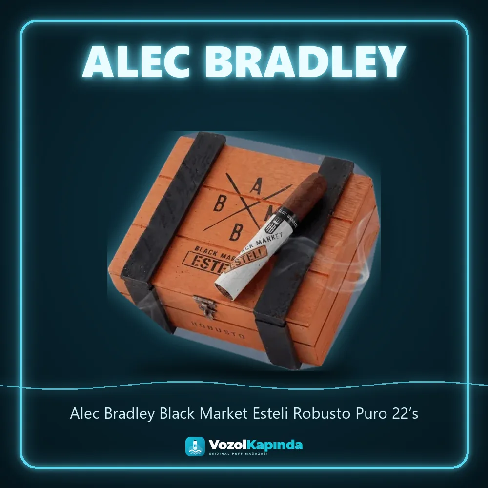 Alec Bradley Black Market Esteli Robusto Puro 22’s Bilgi Kartı Alec Bradley Black Market Esteli Robusto Puro 22’s özellikleri: orijinal ürün, kapıda ödeme, gizli paket