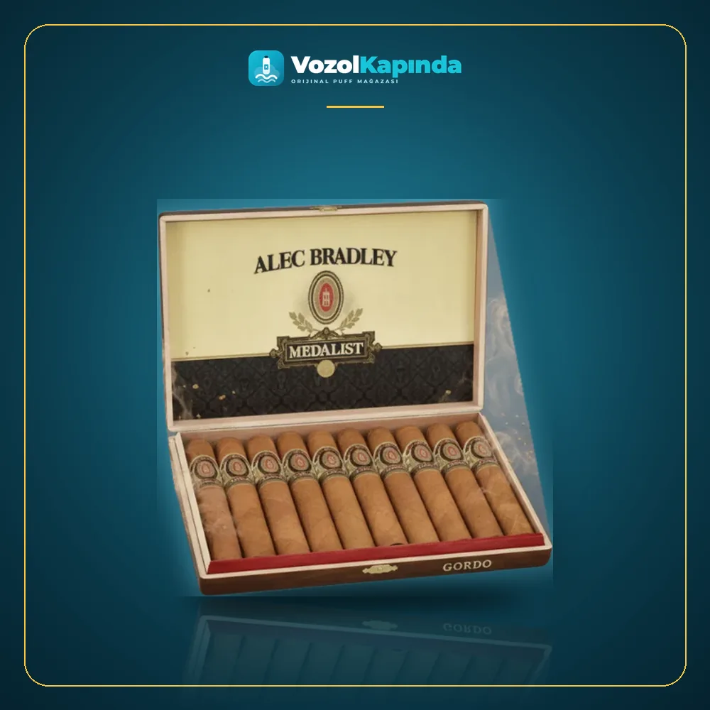 Alec Bradley Medalist Gordo Puro 10’s Ahşap Kutu ön yüz görseli, orijinal ambalaj