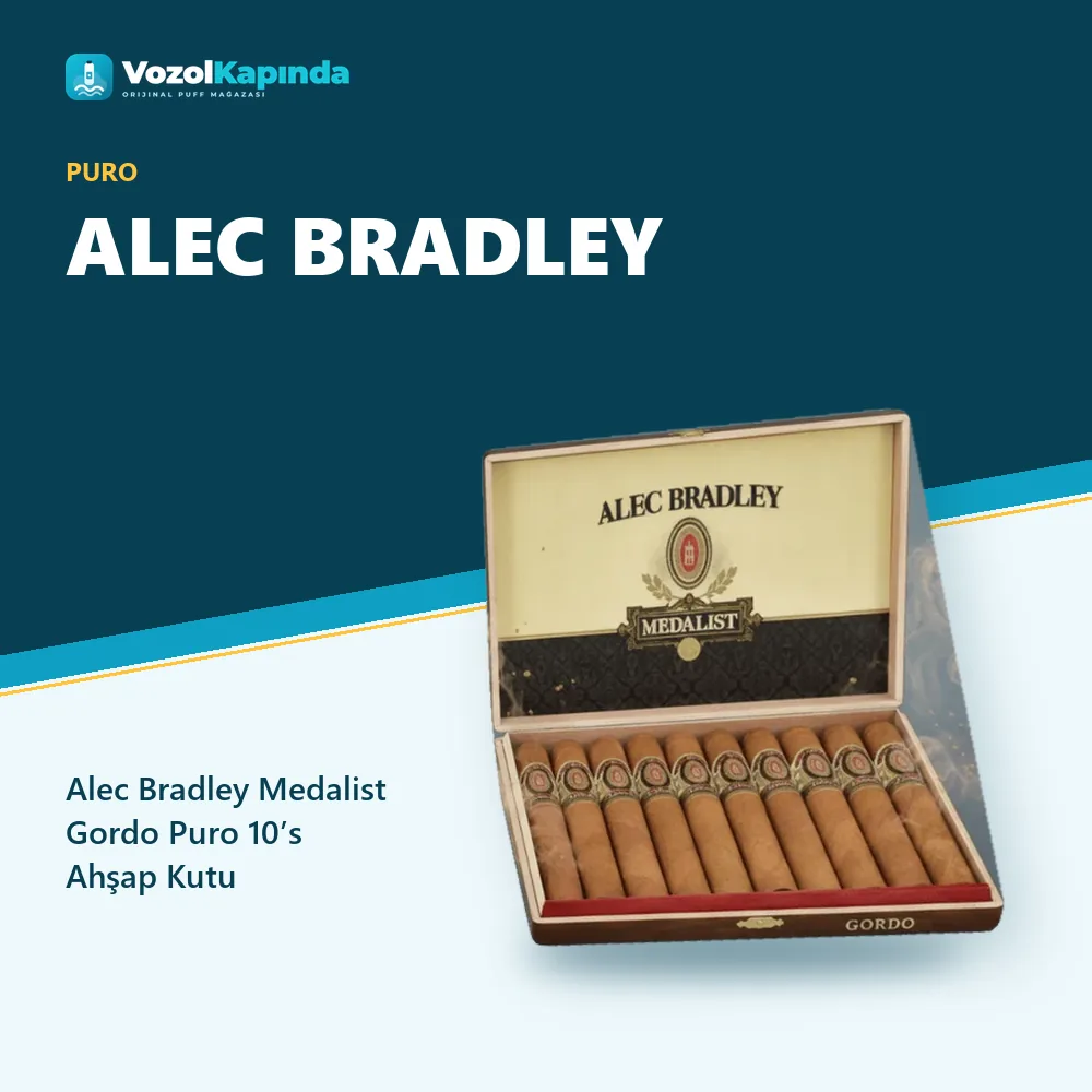 Alec Bradley Medalist Gordo Puro 10’s Ahşap Kutu özellikleri: orijinal ürün, kapıda ödeme, gizli paket