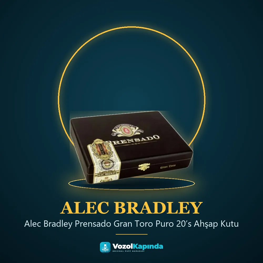 Alec Bradley Prensado Gran Toro Puro 20’s Ahşap Kutu Sipariş Bilgileri Alec Bradley Prensado Gran Toro Puro 20’s Ahşap Kutu bilgi kartı, orijinal puro