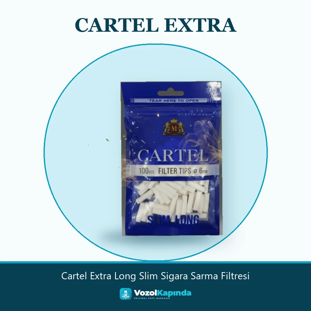 Cartel Extra Long Slim Sigara Sarma Filtresi Özellikleri Cartel Extra Long Slim Sigara Sarma Filtresi özellikleri: orijinal ürün, kapıda ödeme, gizli paket