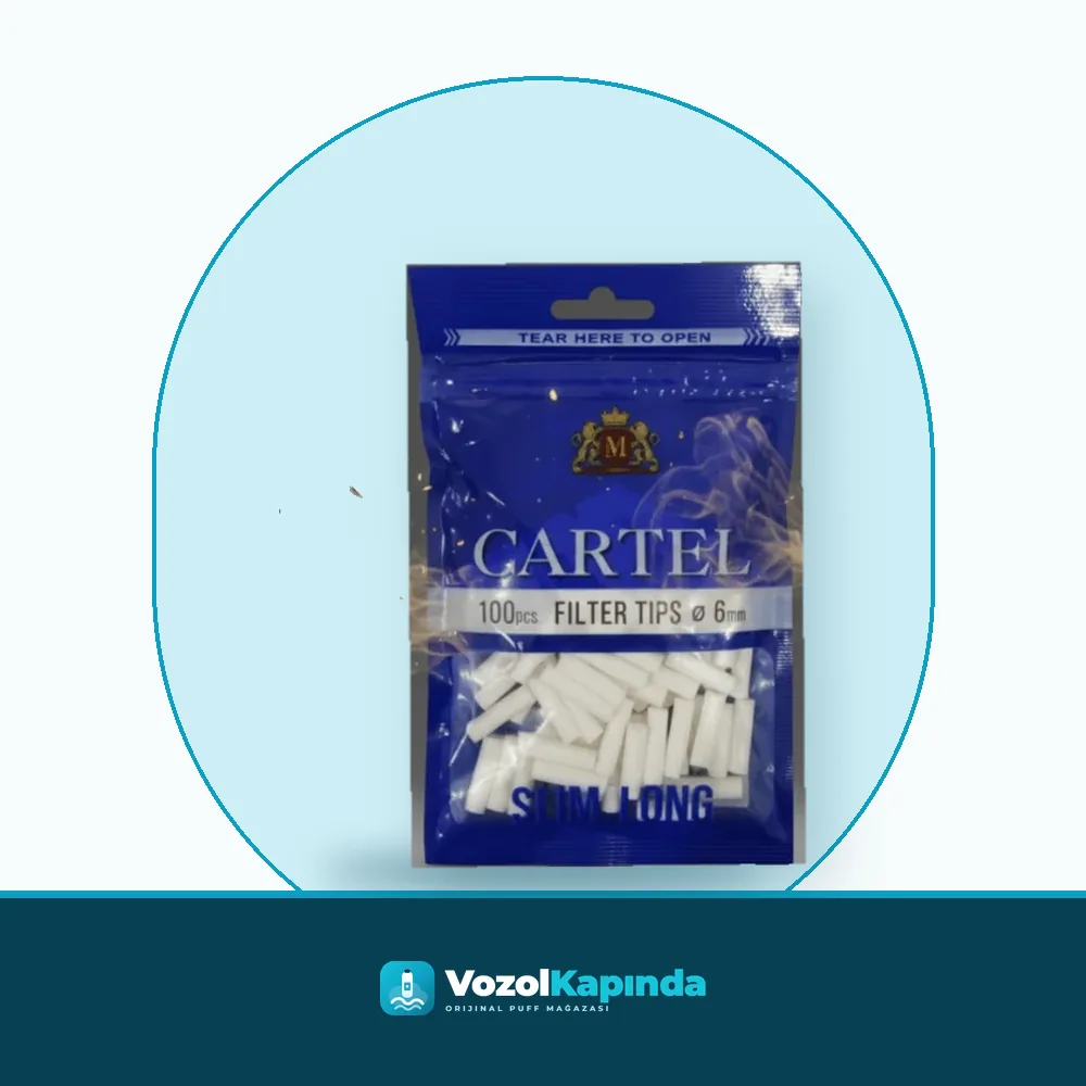 Cartel Extra Long Slim Sigara Sarma Filtresi Ürün Görseli Cartel Extra Long Slim Sigara Sarma Filtresi ön yüz görseli, orijinal ambalaj