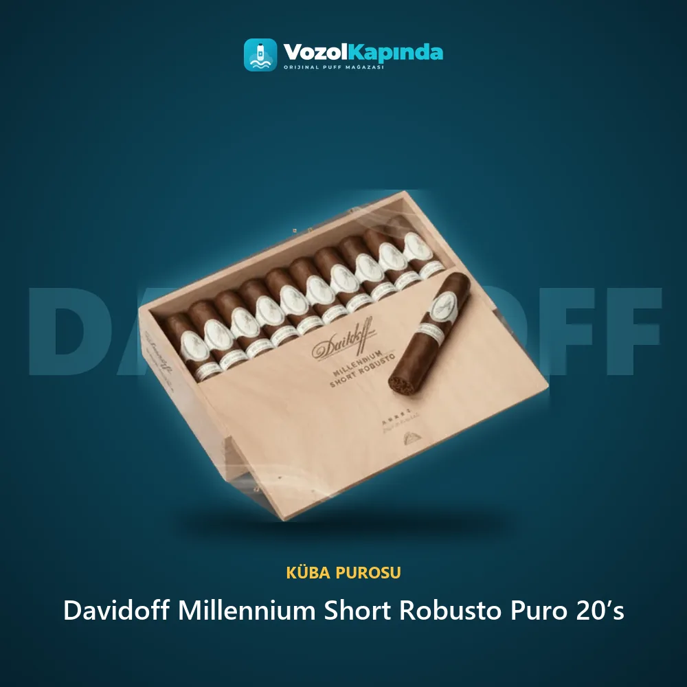 Davidoff Millennium Short Robusto Puro 20’s Özellikleri Davidoff Millennium Short Robusto Puro 20’s bilgi kartı, orijinal Küba purosu