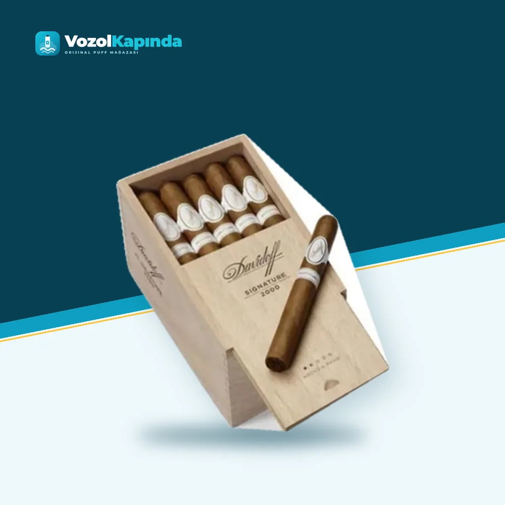 Davidoff Signature 2000 Puro 25’s Ahşap Kutu Orijinal Ambalaj Davidoff Signature 2000 Puro 25’s Ahşap Kutu ürün görseli, orijinal Küba purosu