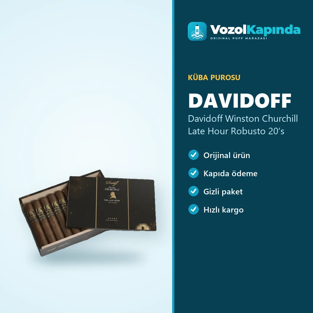 Davidoff Winston Churchill Late Hour Robusto 20’s sipariş avantajları: kapıda ödeme ve gizli paket