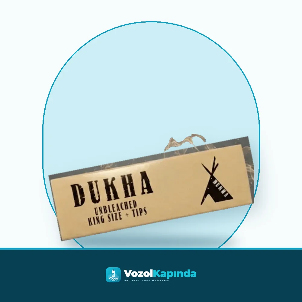 Dukha Unbleached King Size Sarma Kağıdı + Zıvanalı ön yüz görseli, orijinal ambalaj
